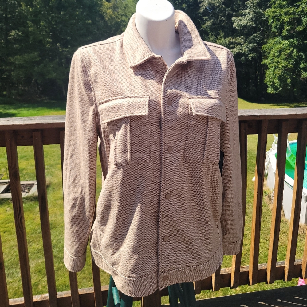 Men's Abbott Elementary Tan Jacket Button Up Jacket NWT SIZE Medium